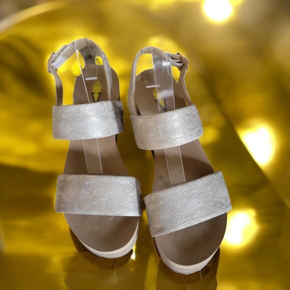 Volatile Wedges Metallic Platform Sandals US SZ 6 - Picture 1 of 8